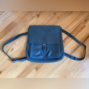 100% genuine leather convertible backpack/crossbody bag by Roots